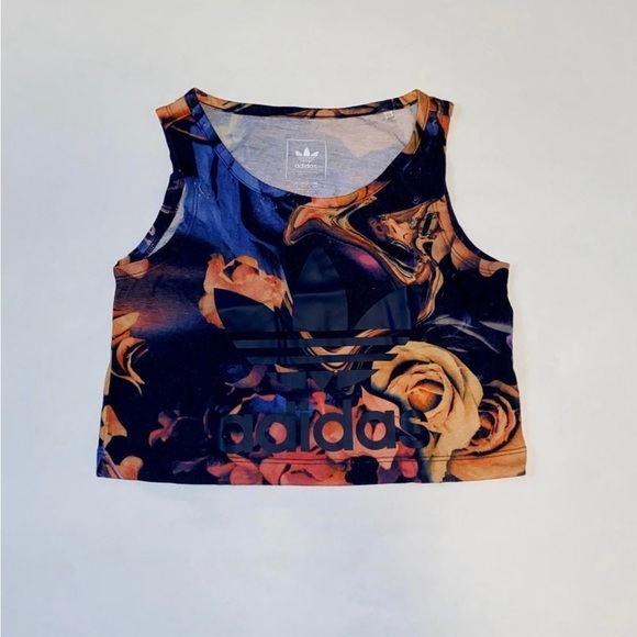 ADIDAS ORIGINALS OLDER GIRLS ROSE PRINT TANK TOP - Picture 1 of 3